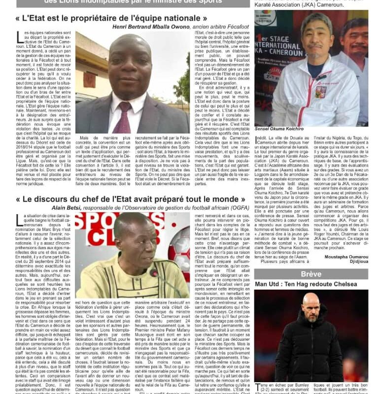 COUPURES DE PRESSE…